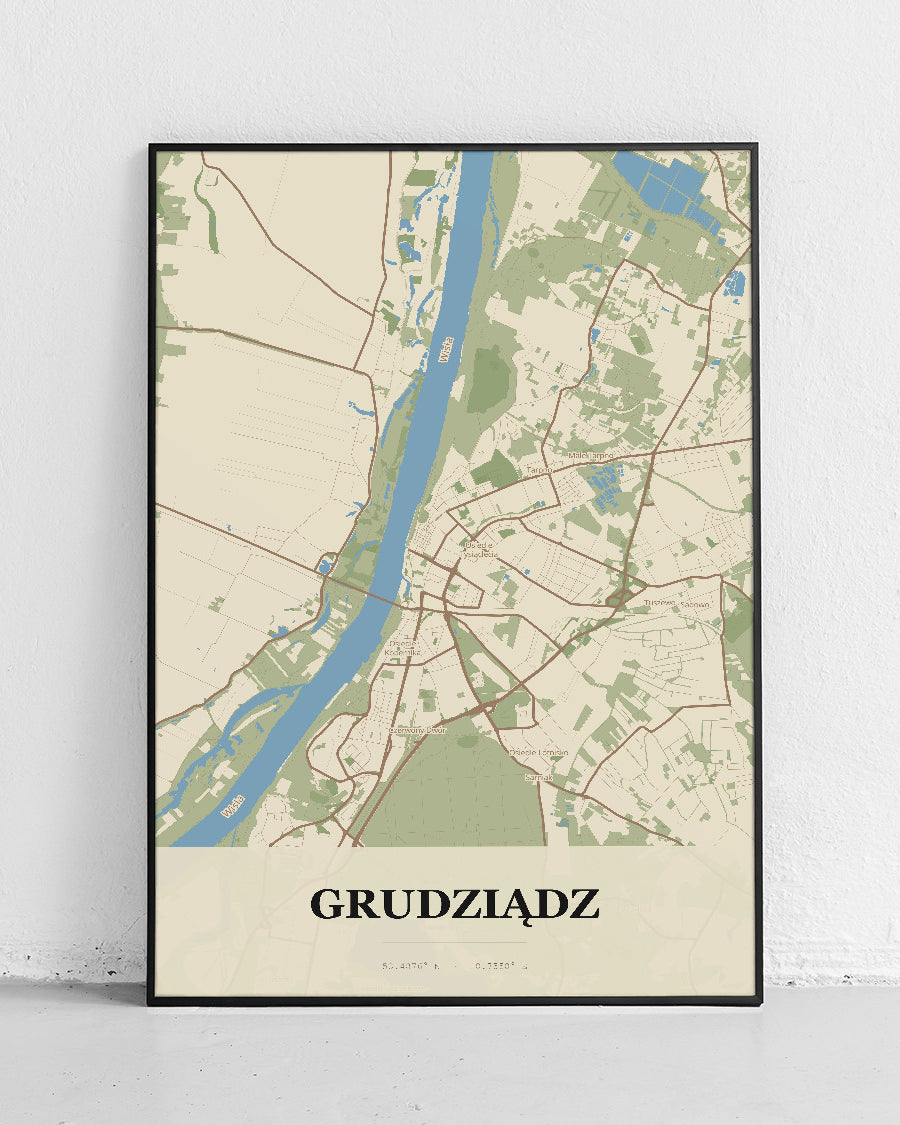 Poster GRUDZIĄDZ - Stadtplan - Stadtplan - 1