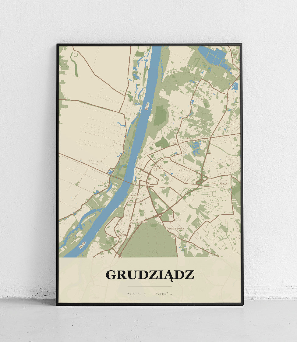 Plakat GRUDZIĄDZ - Mapa miasta