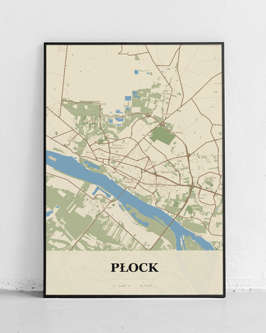 Plakat Płock – mapa miasta - 1