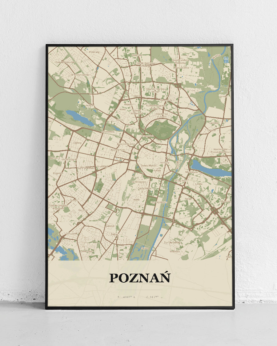 Plakat POZNAŃ – mapa miasta - 1