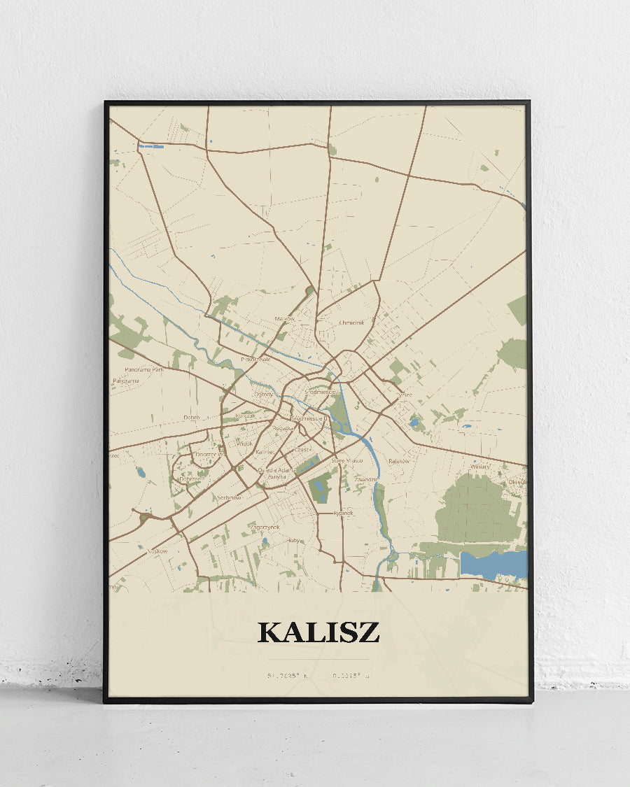 Plakat KALISZ - Mapa miasta, mapa miasta - 1