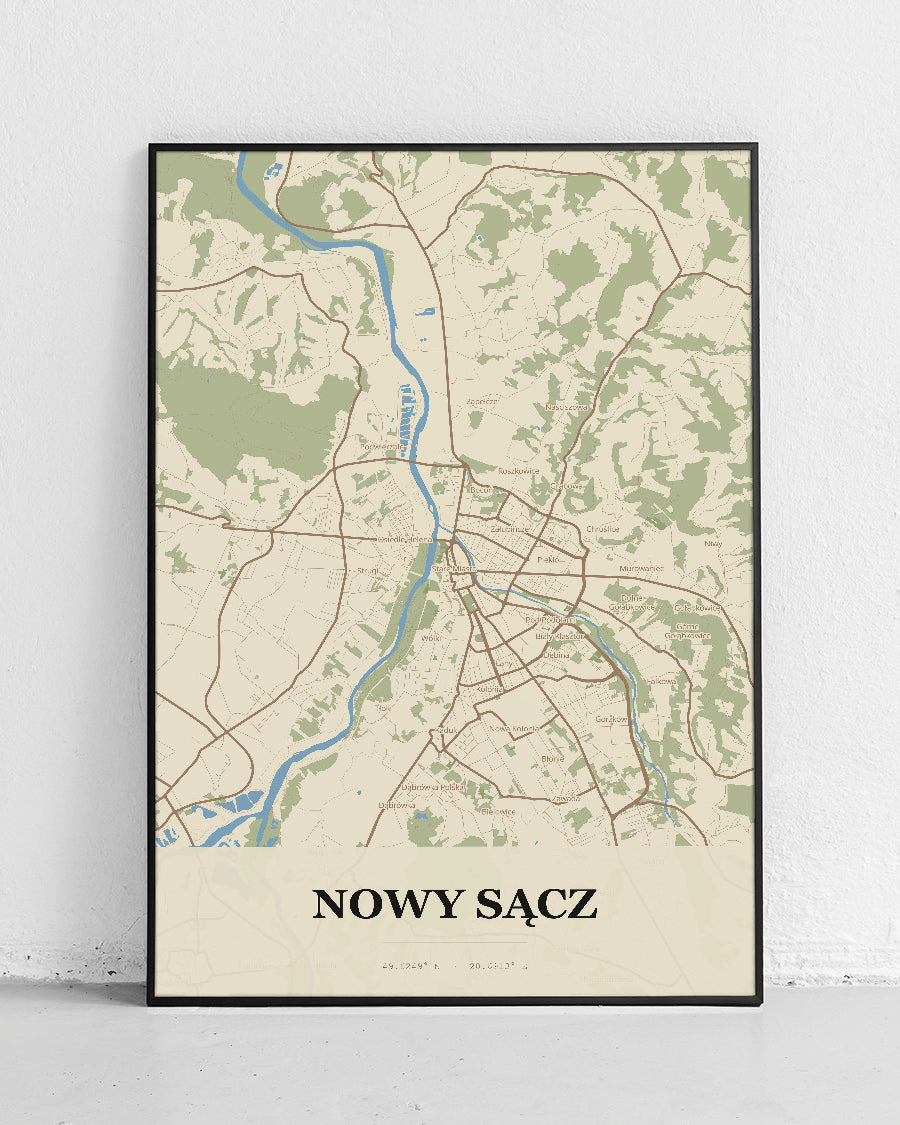 Poster NOWY SĄCZ – Stadtplan - 1