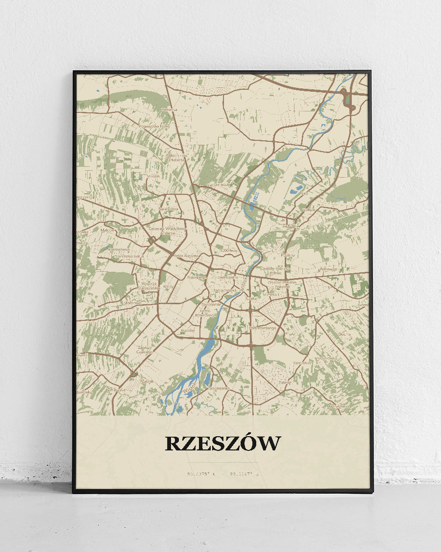 Plakat Rzeszów – mapa miasta - 1