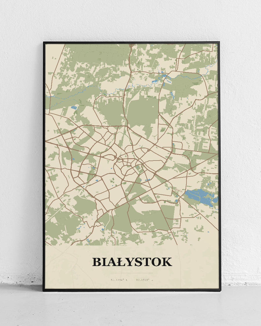 Plakat BIAŁYSTOK – mapa miasta - 1