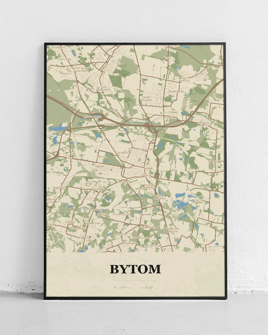 Plakat BYTOM – mapa miasta - 1