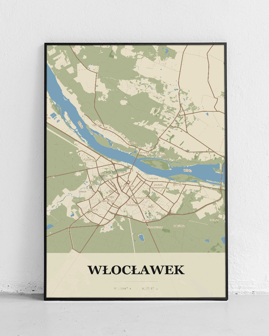 Plakat Włocławek – mapa miasta - 1