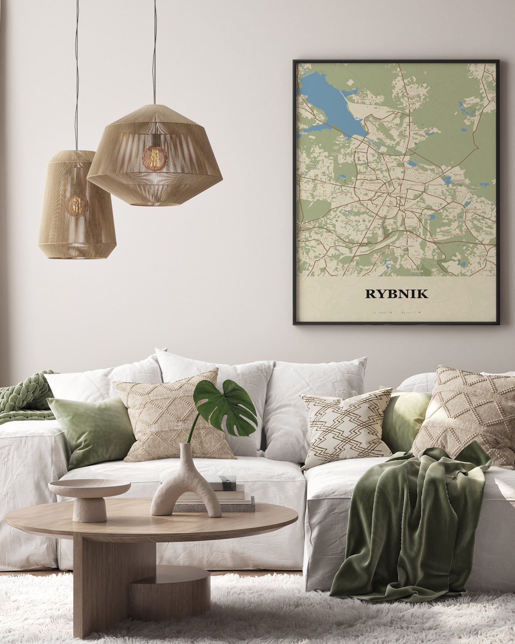 Plakat RYBNIK - Mapa miasta, mapa miasta Rybnik - 3