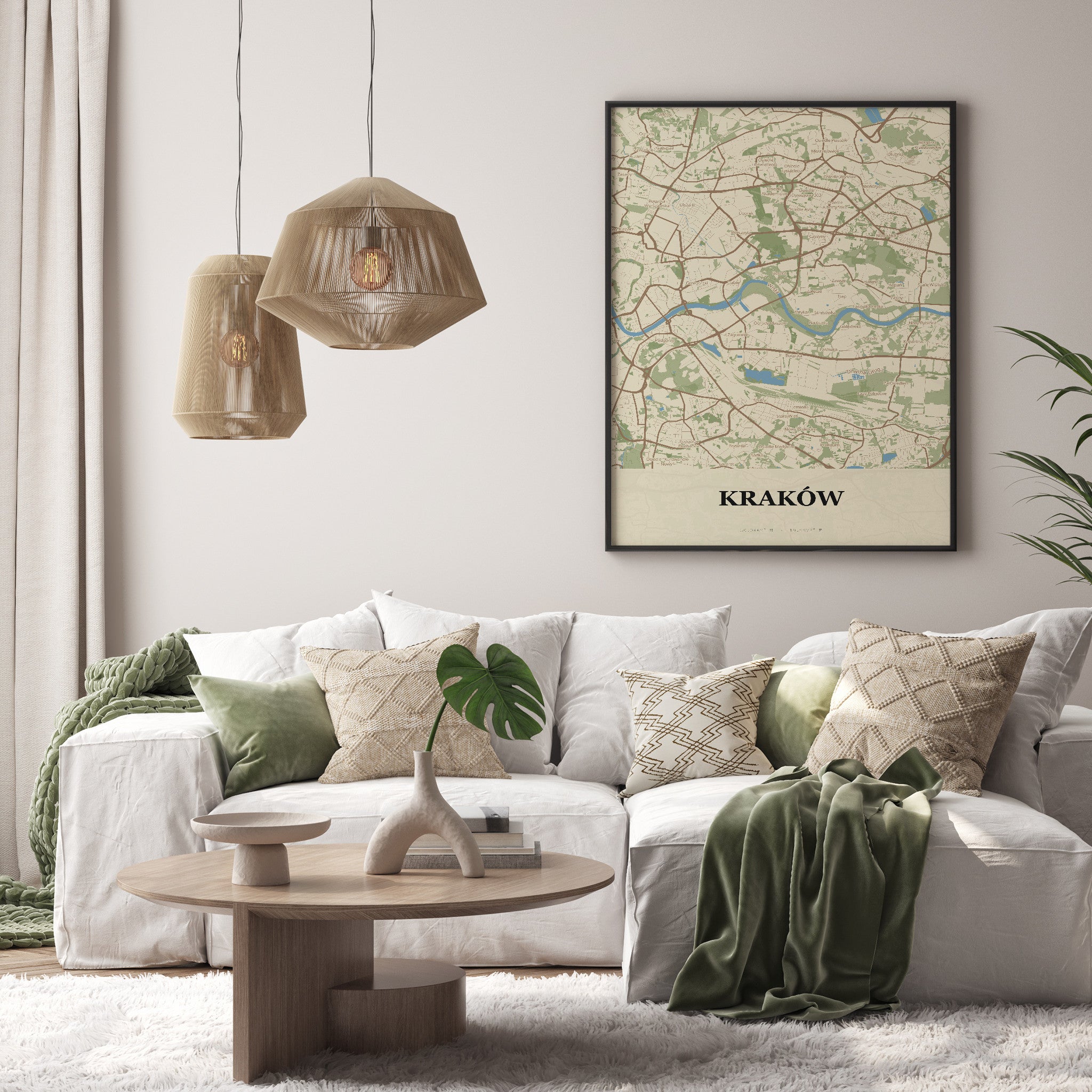 Plakat KRAKÓW - Mapa miasta
