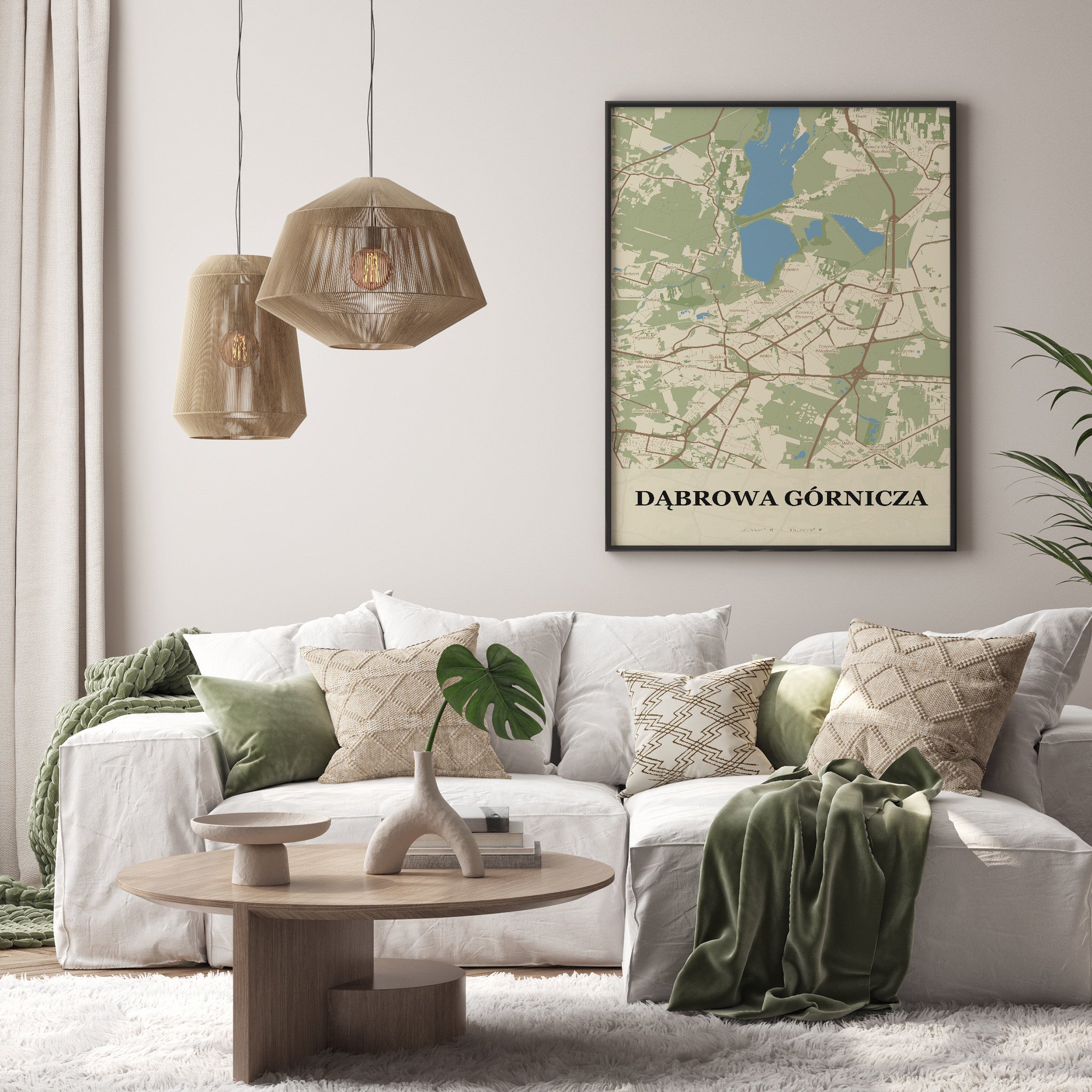 Plakat DĄBROWA GÓRNICZA - Mapa miasta