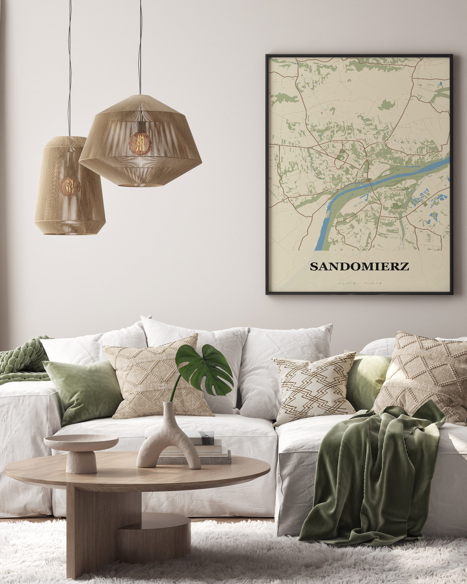 Plakat SANDOMIERZ – mapa miasta - 3