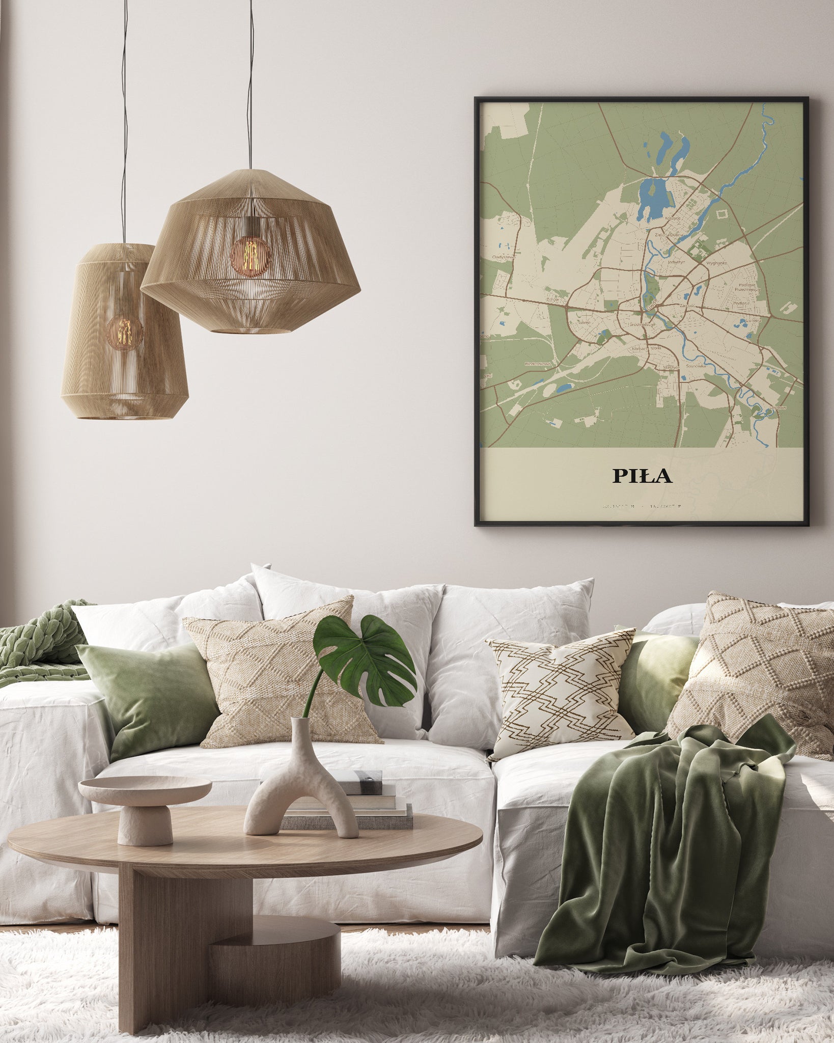 Plakat PIŁA – mapa miasta, plakat techniczny z planem Piły. - 3