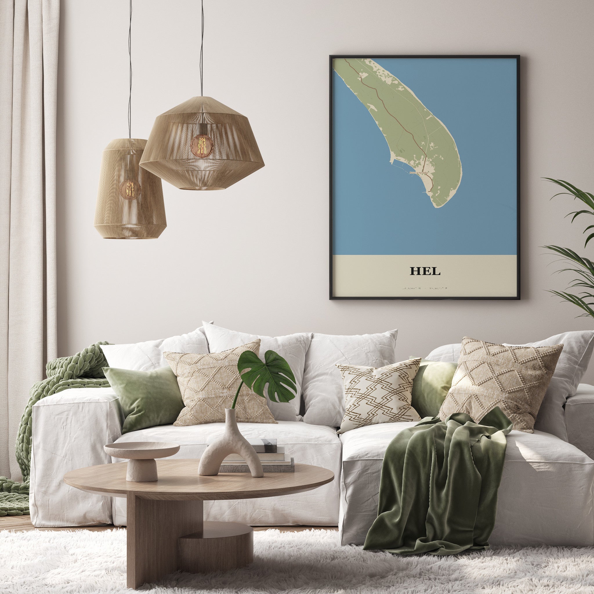 Plakat HEL - Mapa miasta