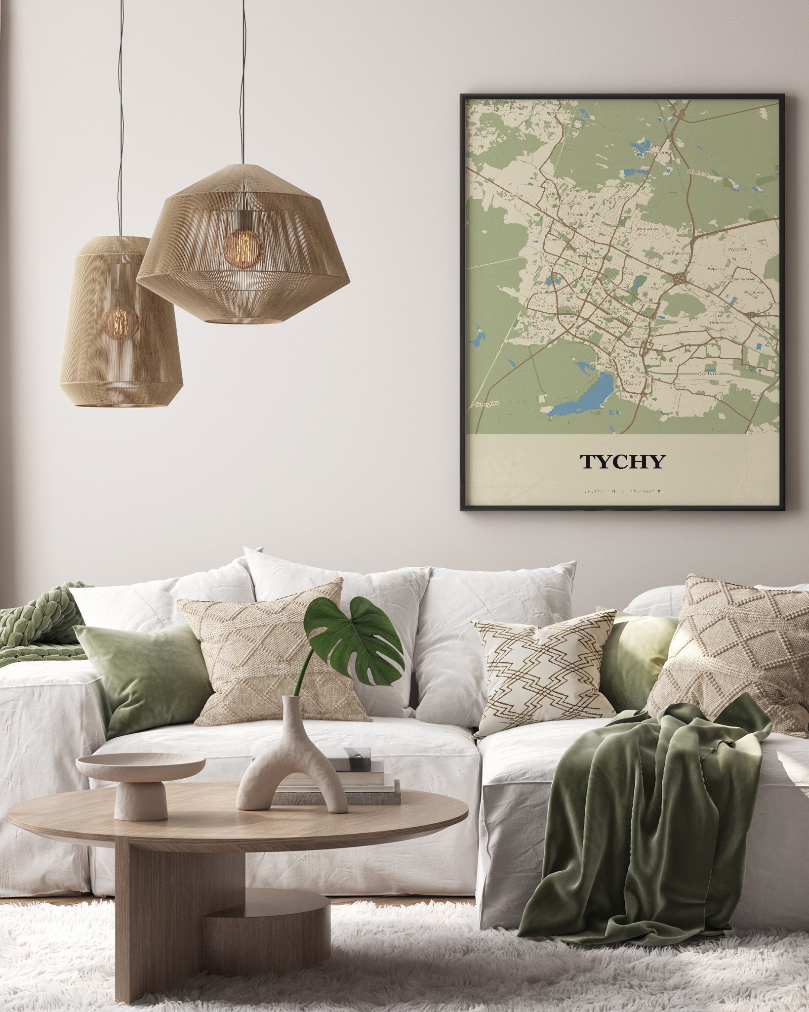 Plakat TYCHY – mapa miasta - 3