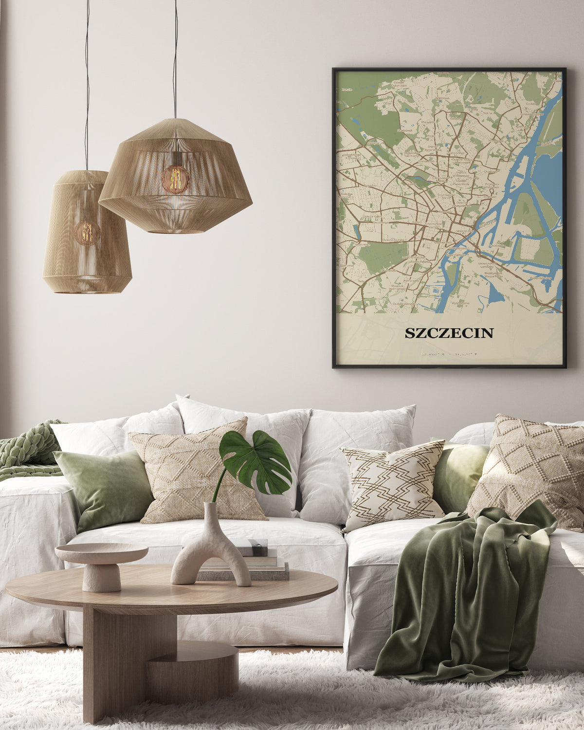 Plakat SZCZECIN - Mapa miasta, mapa techniczna miasta - 3