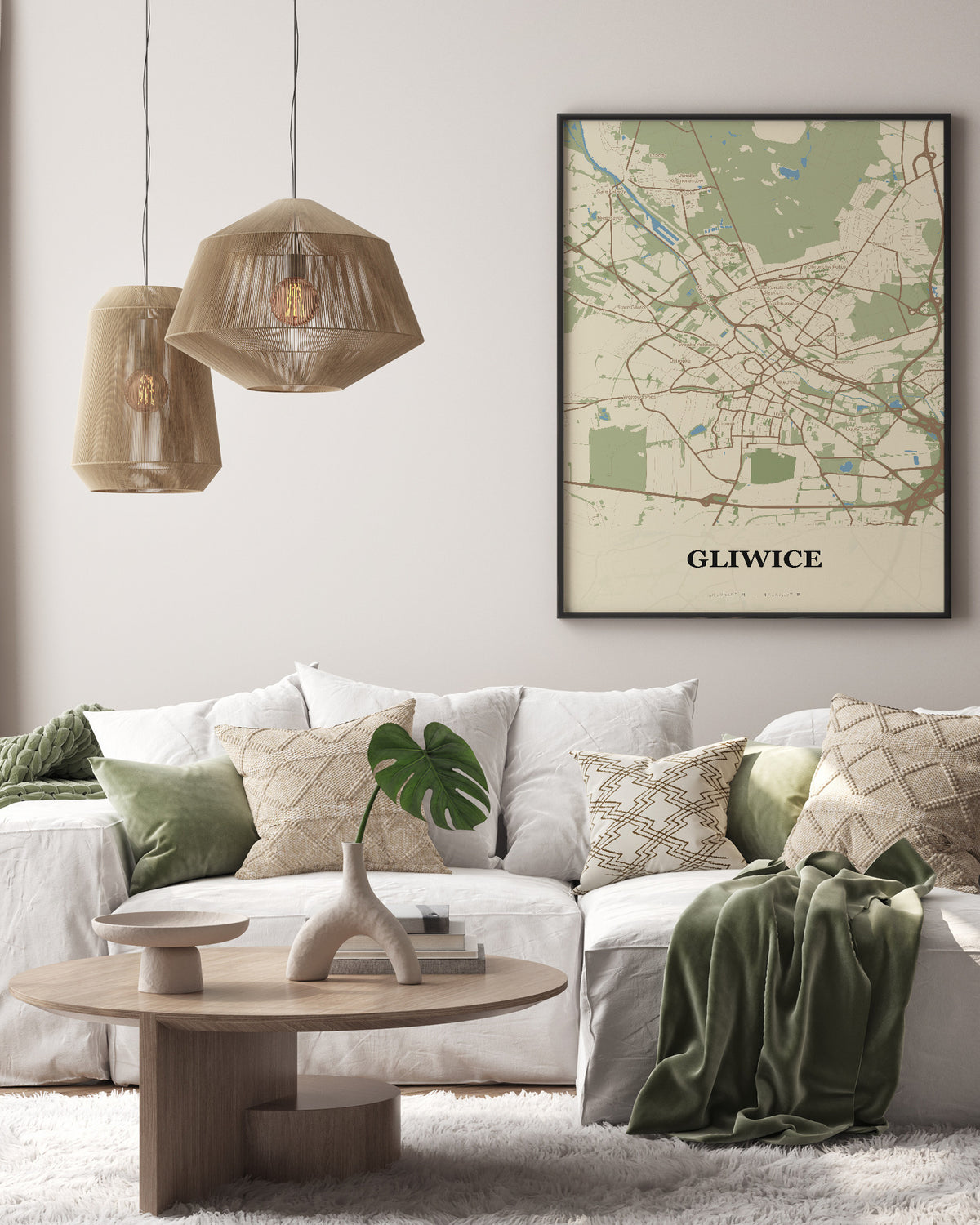 Plakat GLIWICE – mapa miasta - 3
