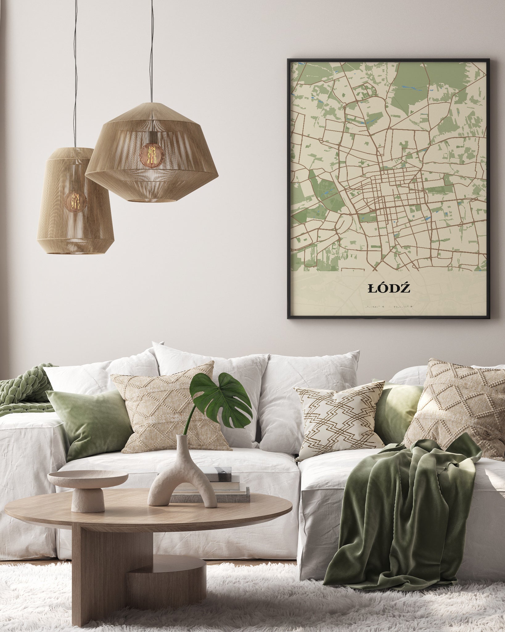 Plakat ŁÓDŹ - mapa miasta, mapa techniczna miasta Łodzi - 3