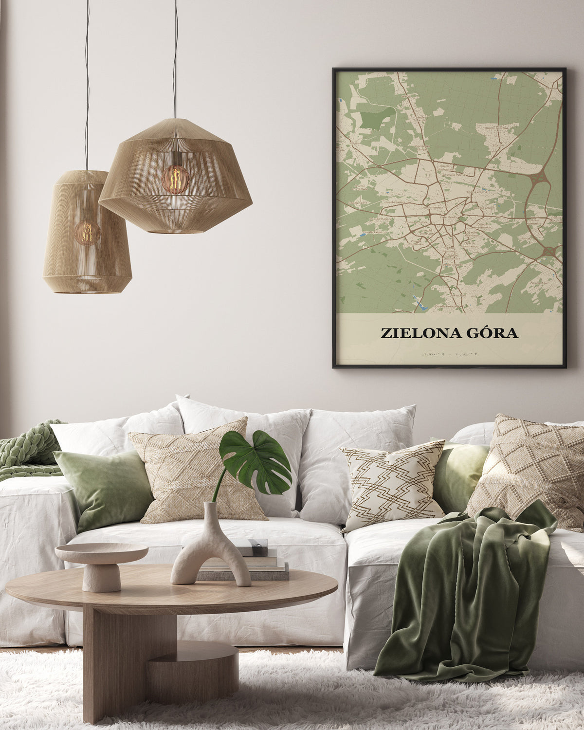 Plakat ZIELONA GÓRA – mapa miasta - 3