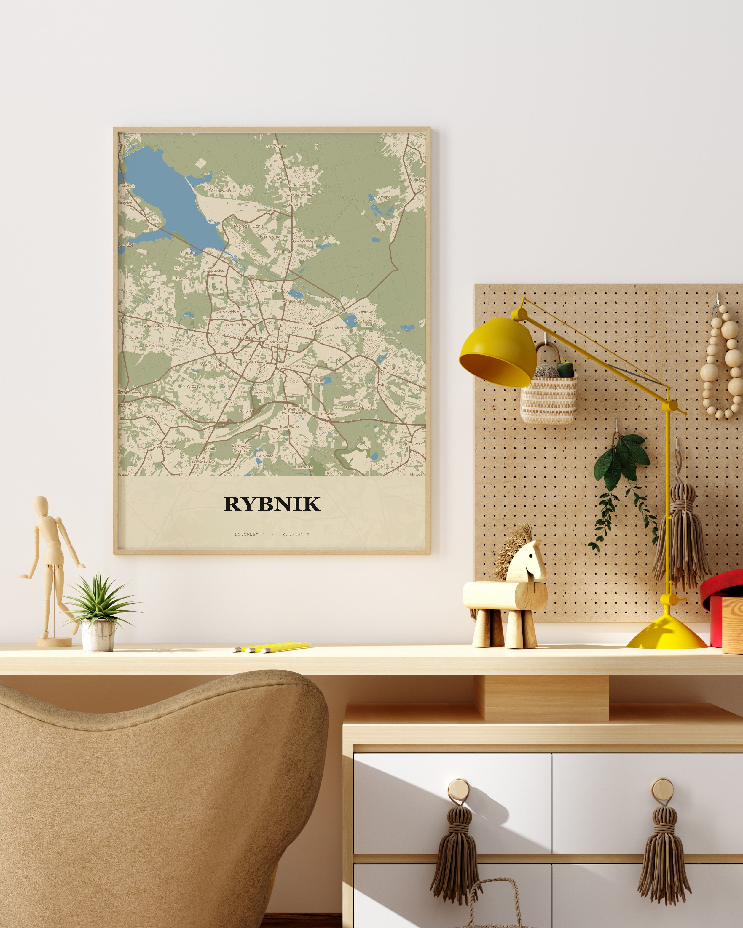Plakat RYBNIK - Mapa miasta, mapa miasta Rybnik - 4