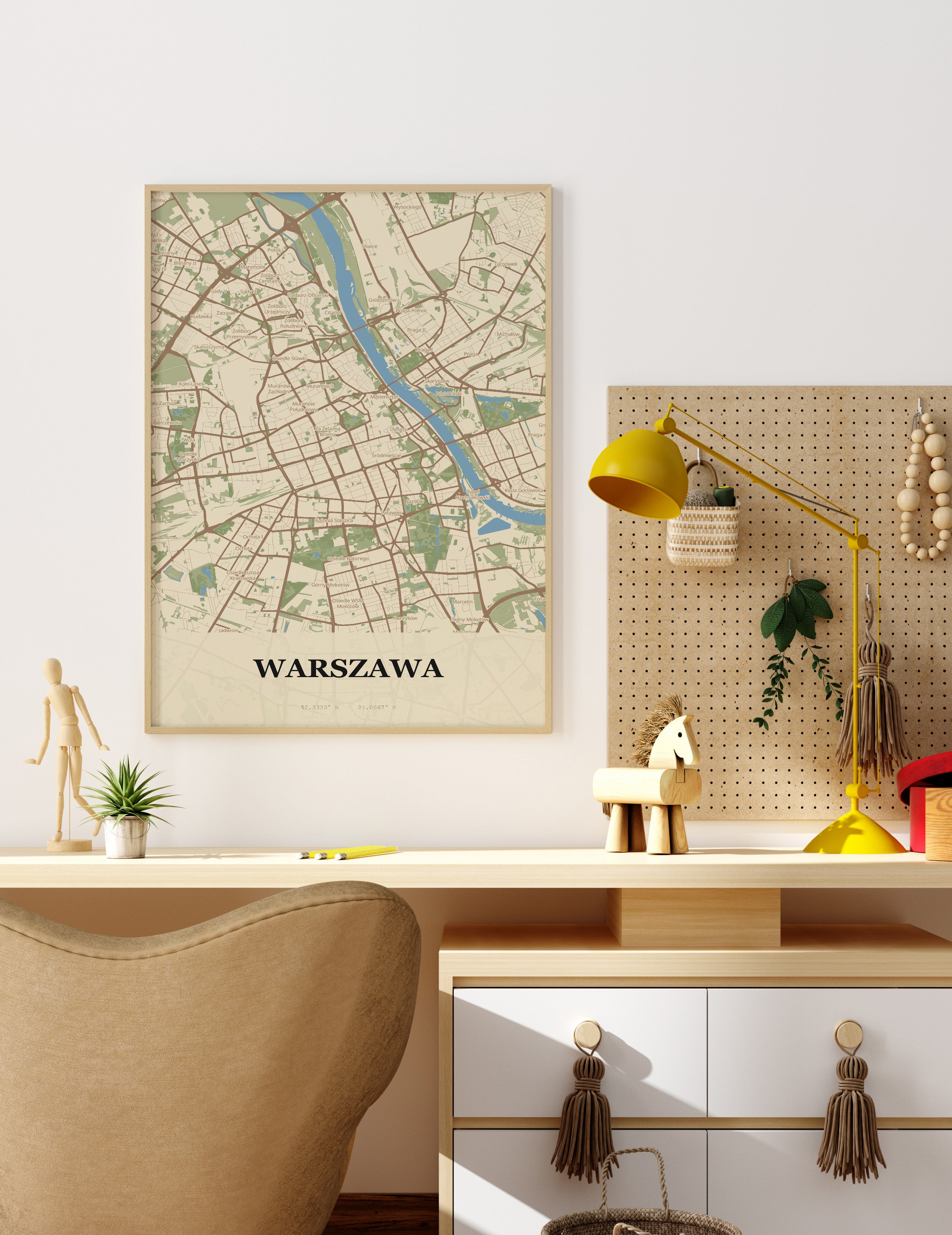 Plakat WARSZAWA - Mapa miasta