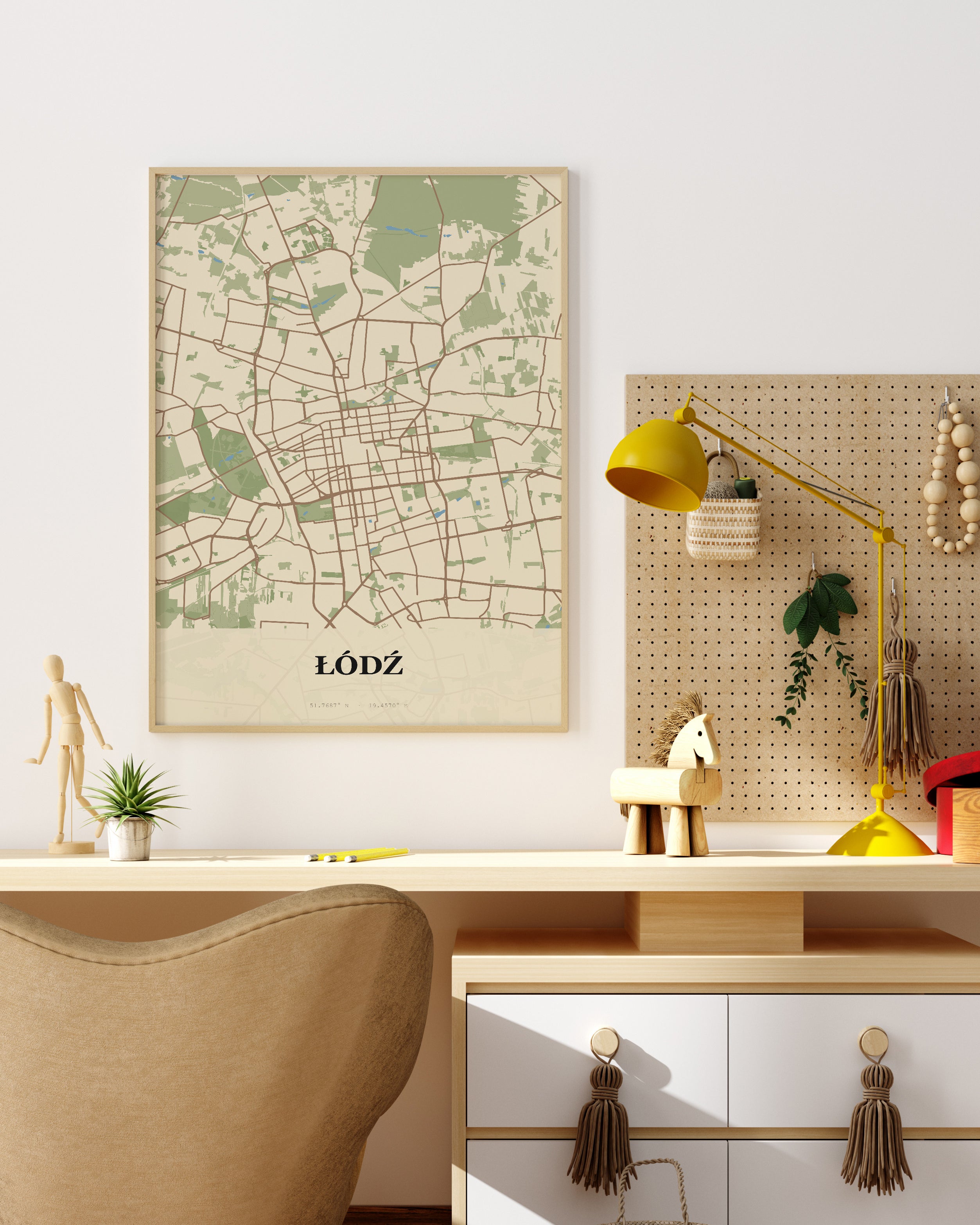 Plakat ŁÓDŹ - mapa miasta, mapa techniczna miasta Łodzi - 4