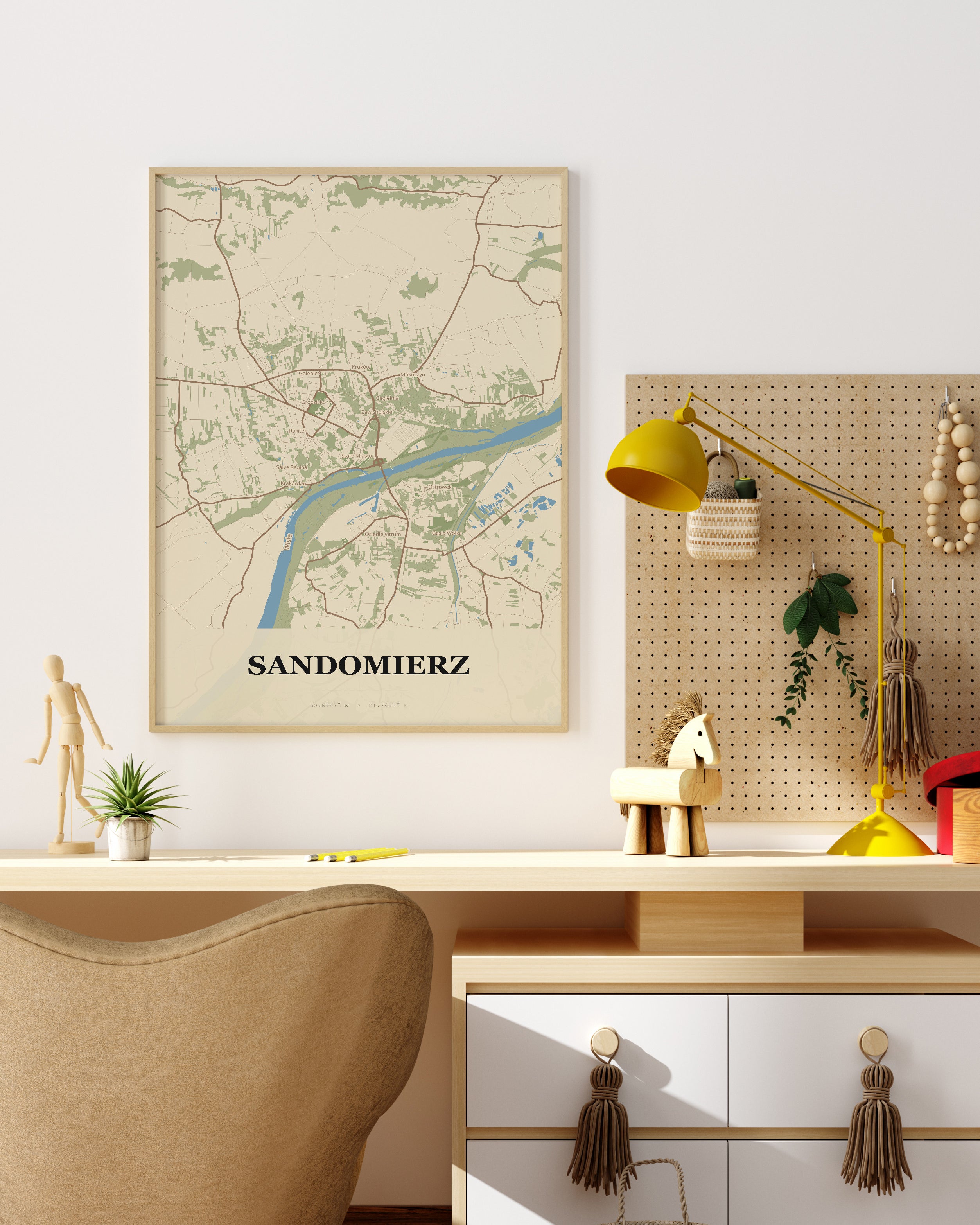 Plakat SANDOMIERZ – mapa miasta - 4