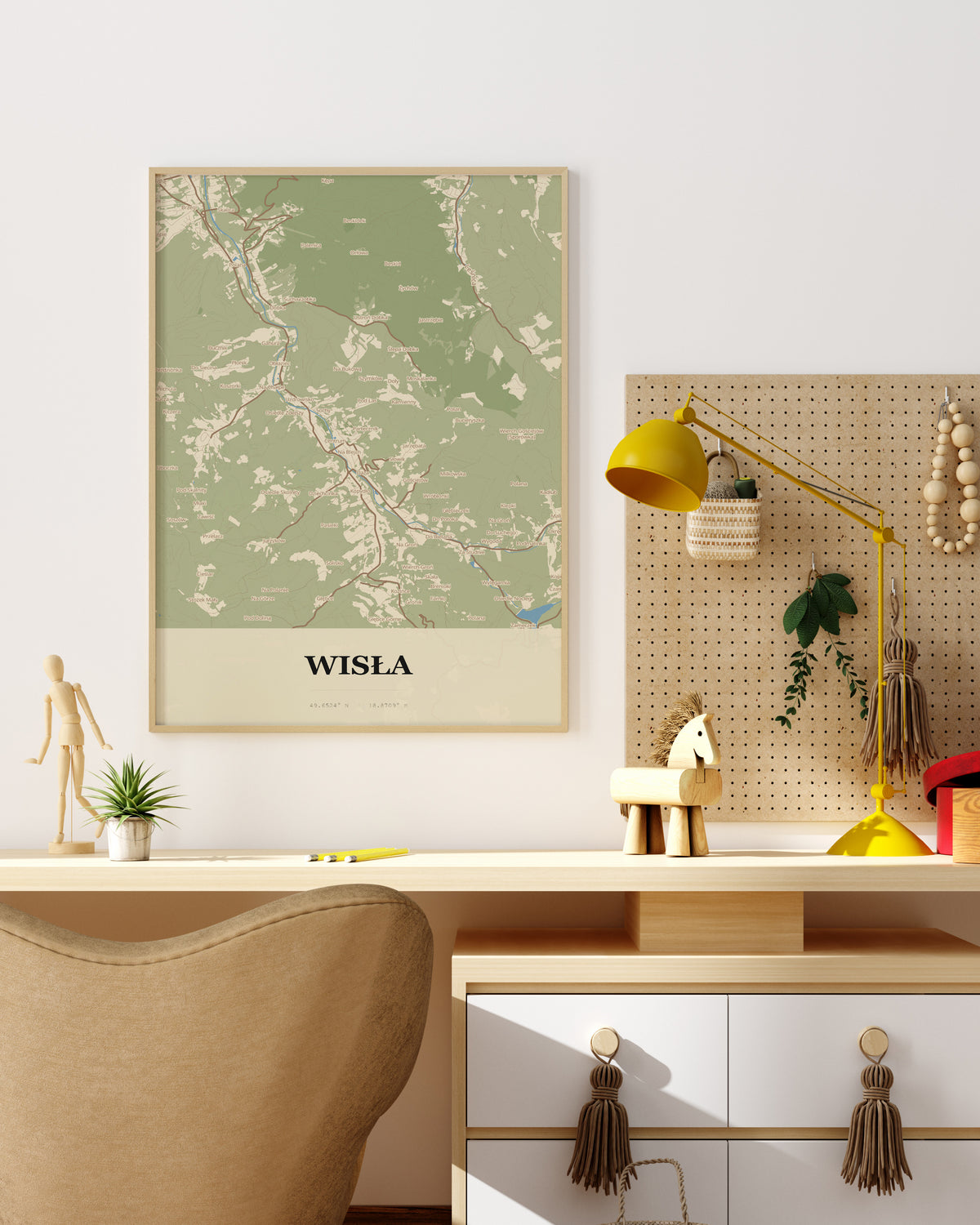 Poster WISŁA - Stadtkarte, Stadtkarte von Wisła. - 4