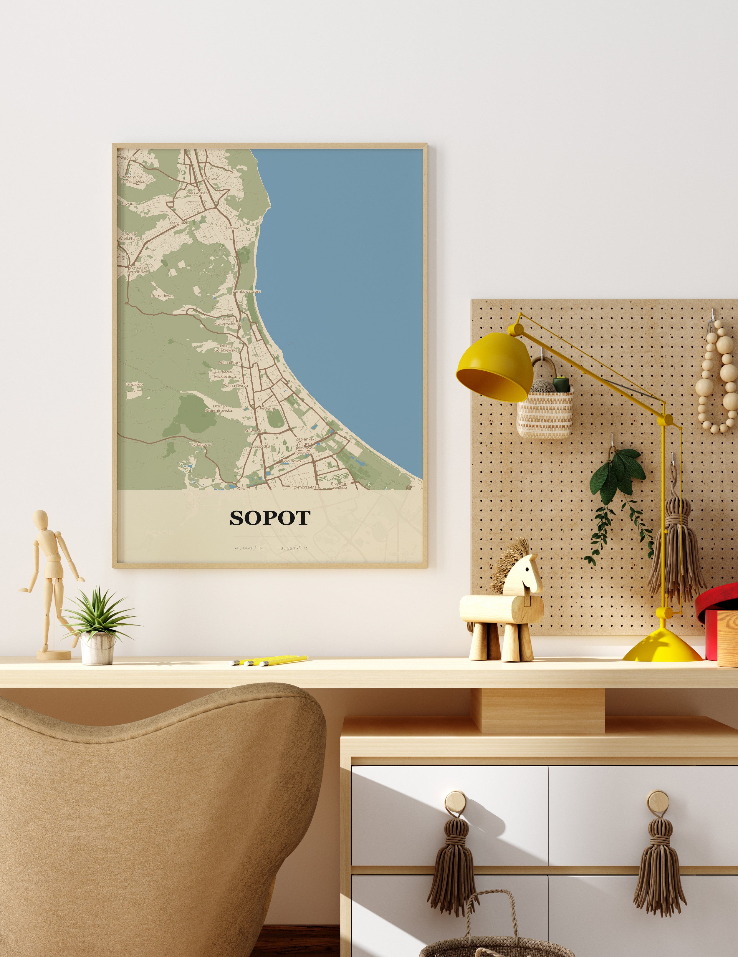 Plakat SOPOT - Mapa miasta