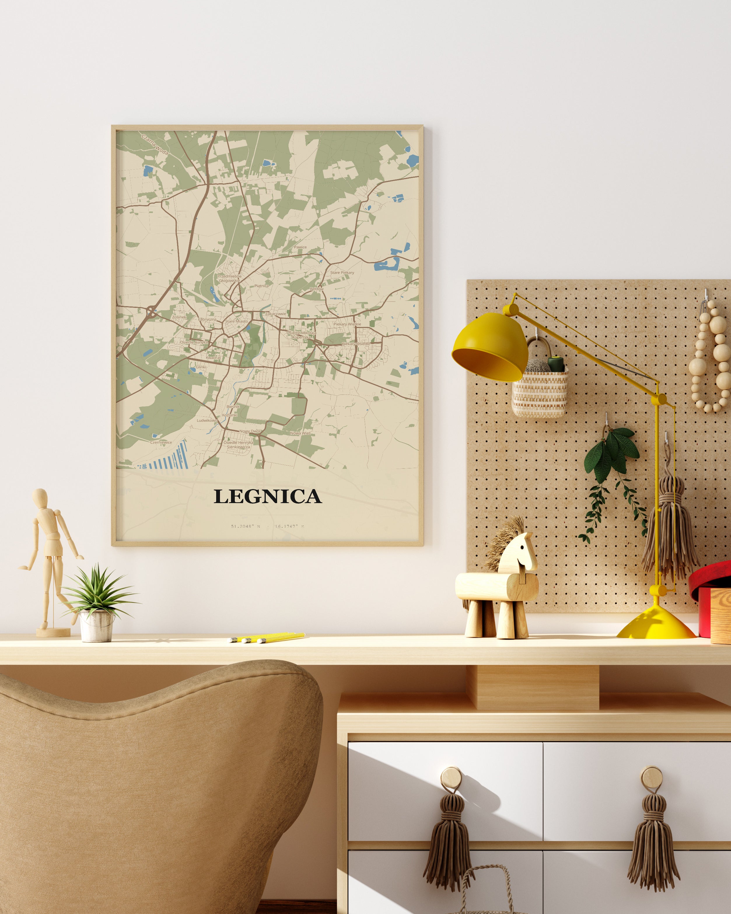 Plakat LEGNICA - mapa miasta - 4