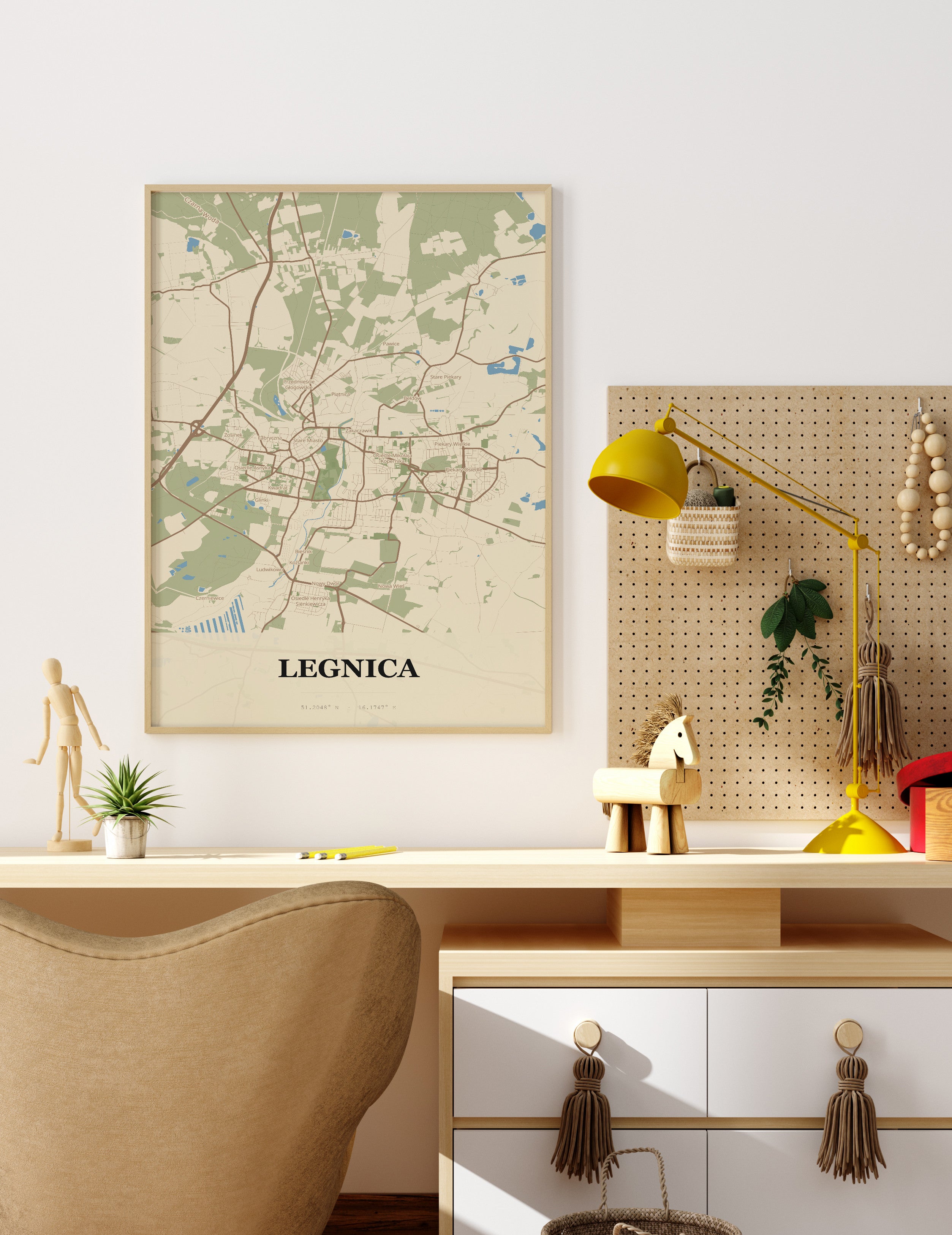 Plakat LEGNICA - Mapa miasta