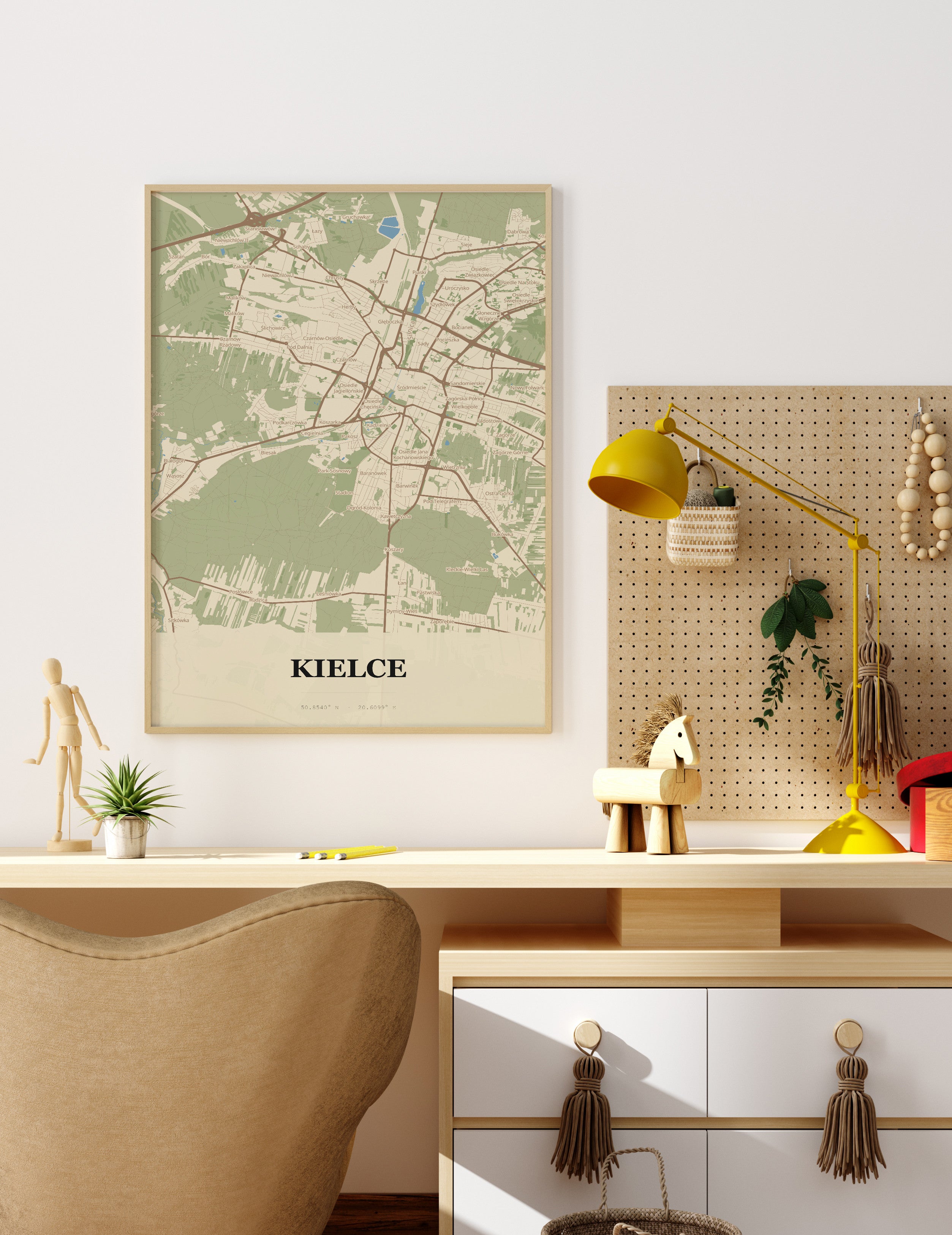 Plakat KIELCE - Mapa miasta