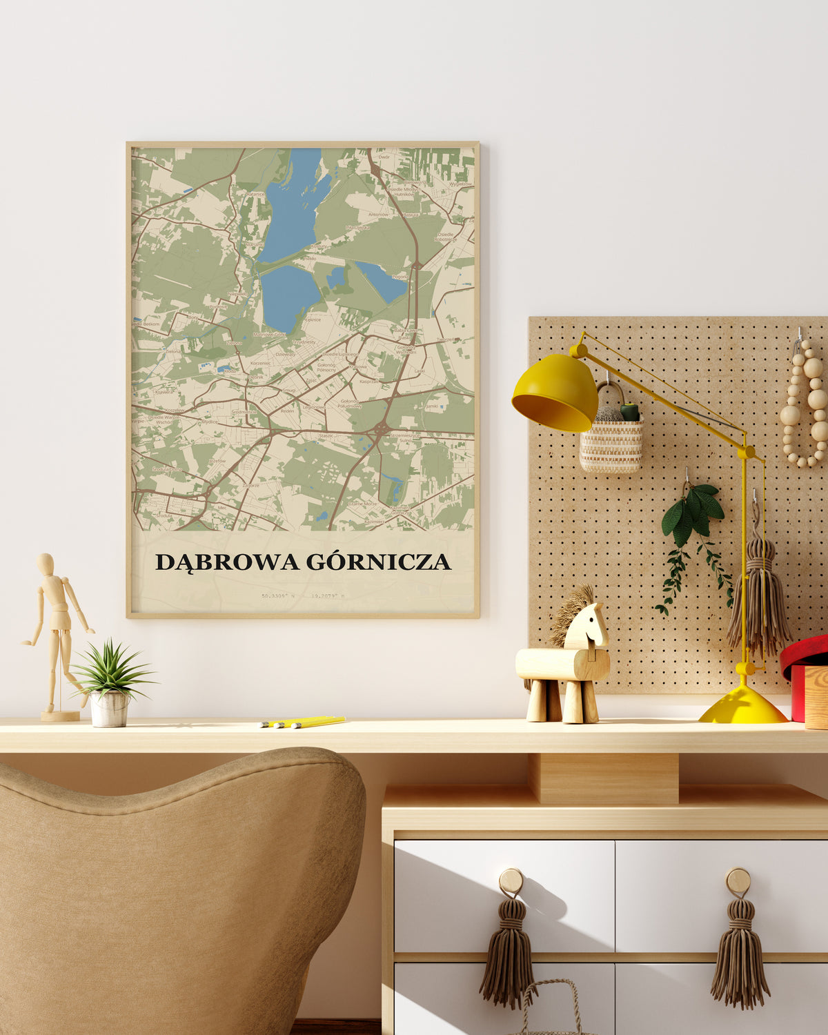 Plakat Dąbrowa Górnicza – mapa miasta, mapa techniczna miasta - 4