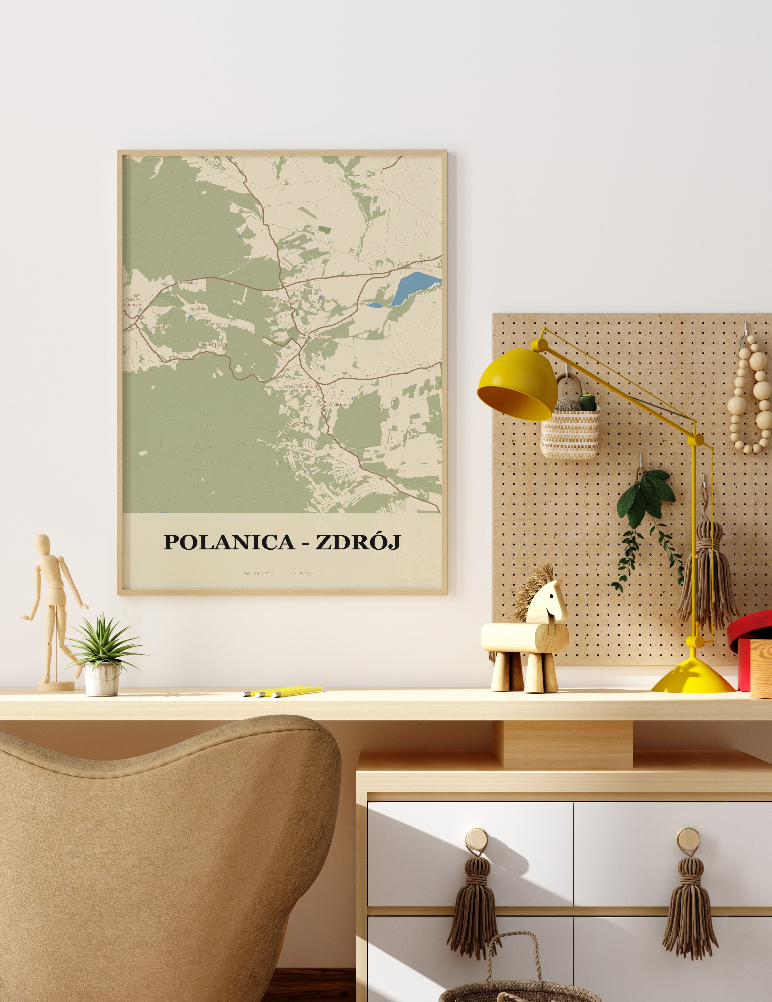 Plakat POLANICA - ZDRÓJ - Mapa miasta