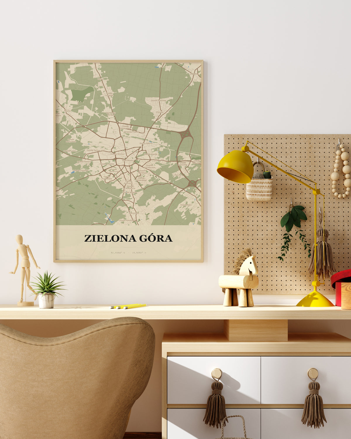 Plakat ZIELONA GÓRA – mapa miasta - 4