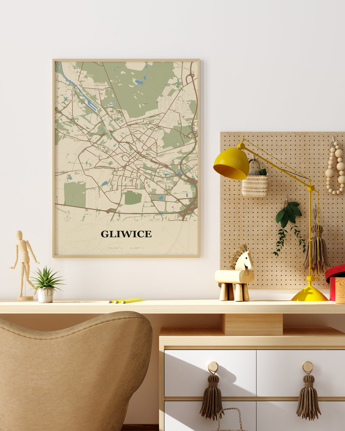 Plakat GLIWICE – mapa miasta - 4