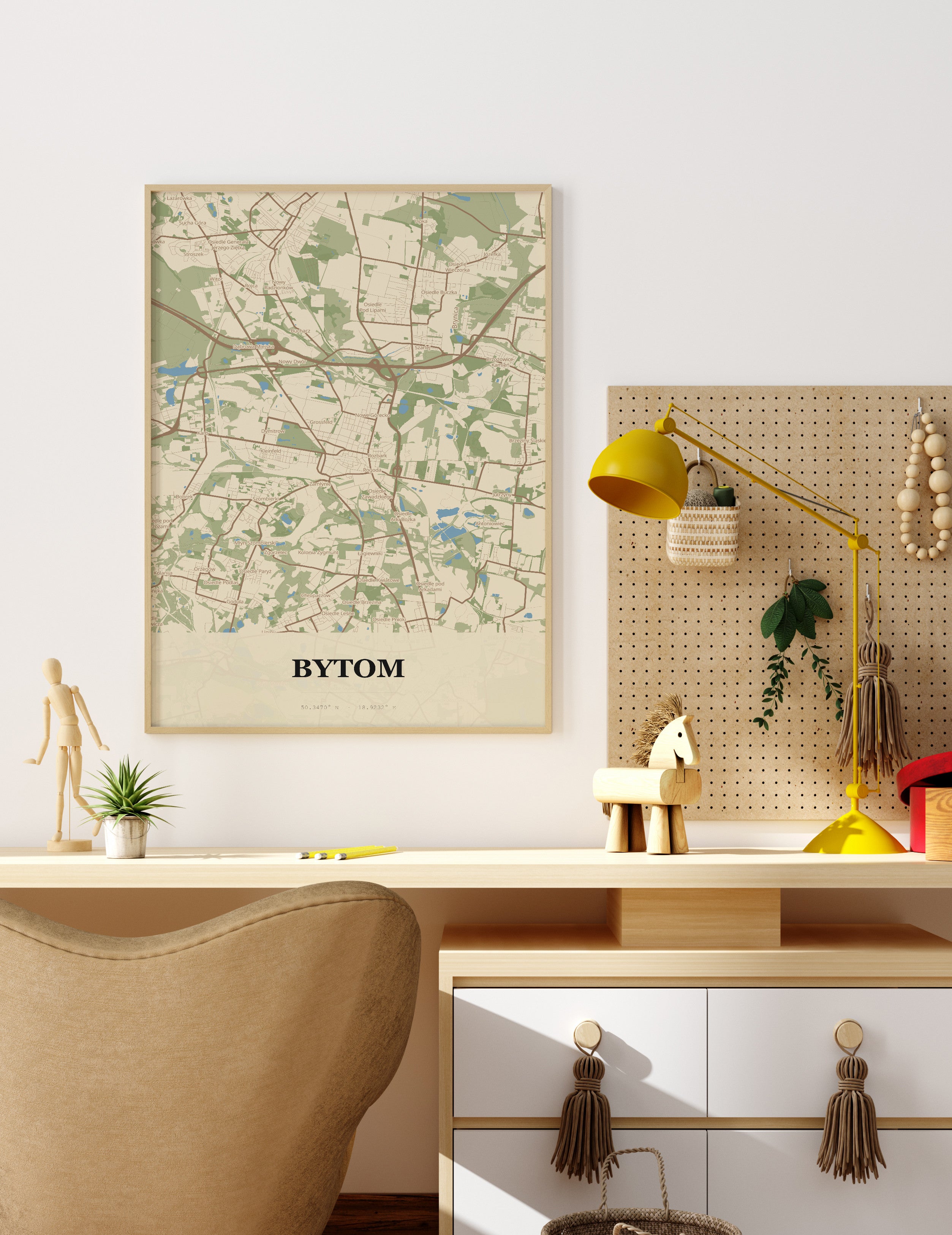 Plakat BYTOM - Mapa miasta