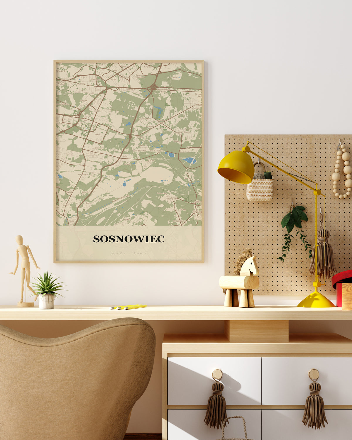 Plakat SOSNOWIEC - Mapa miasta, mapa techniczna miasta - 4