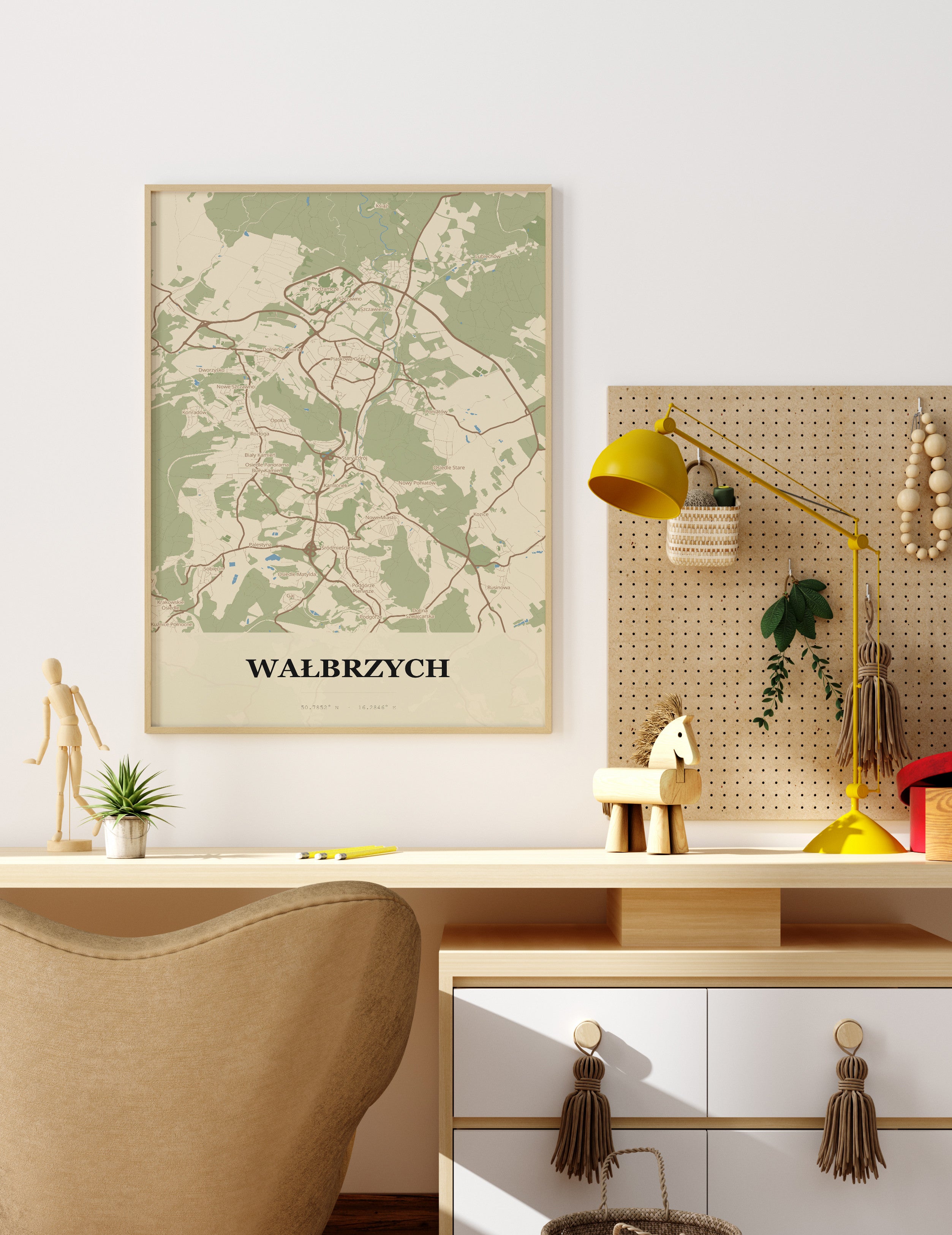 Plakat WAŁBRZYCH - Mapa miasta