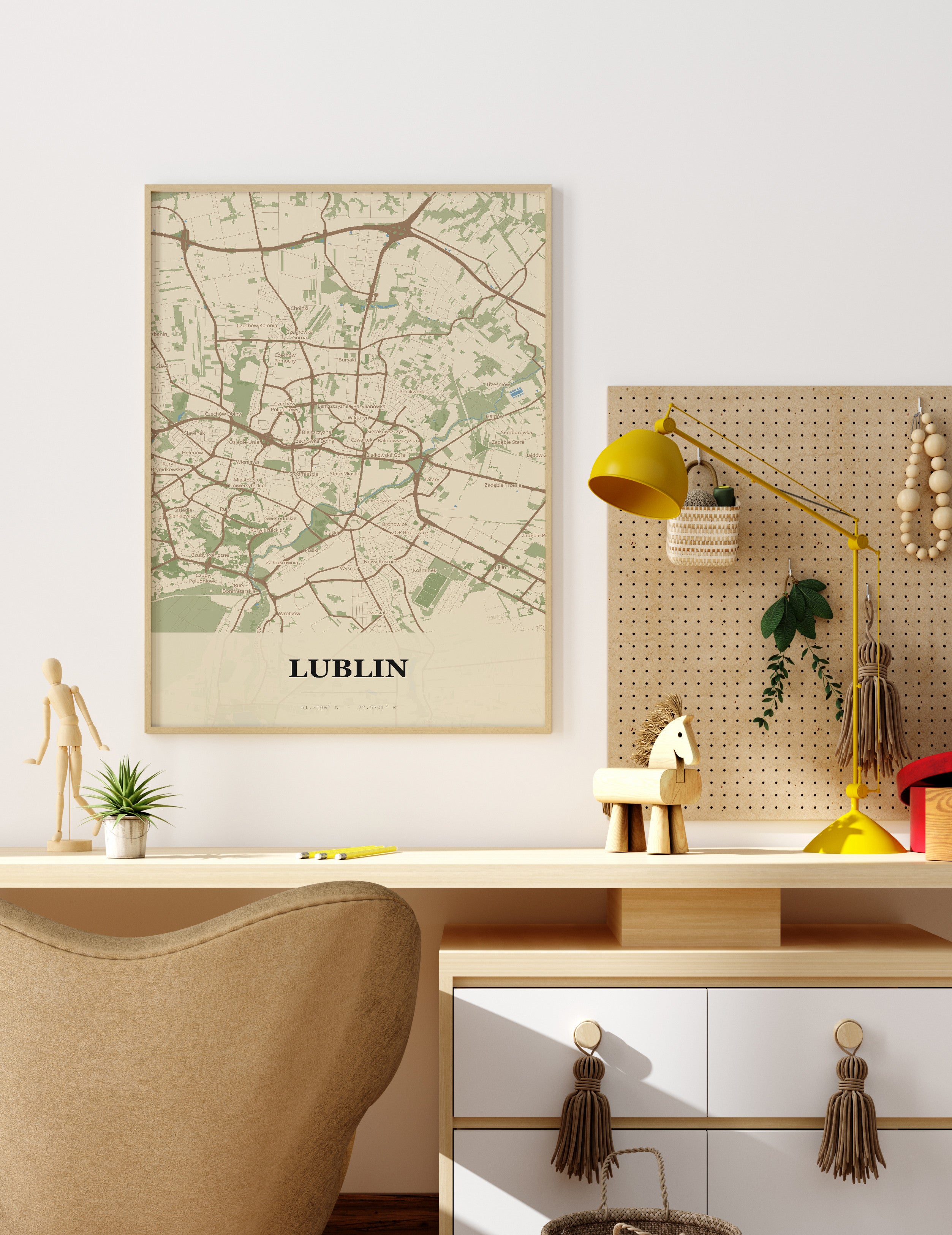 Plakat LUBLIN - Mapa miasta