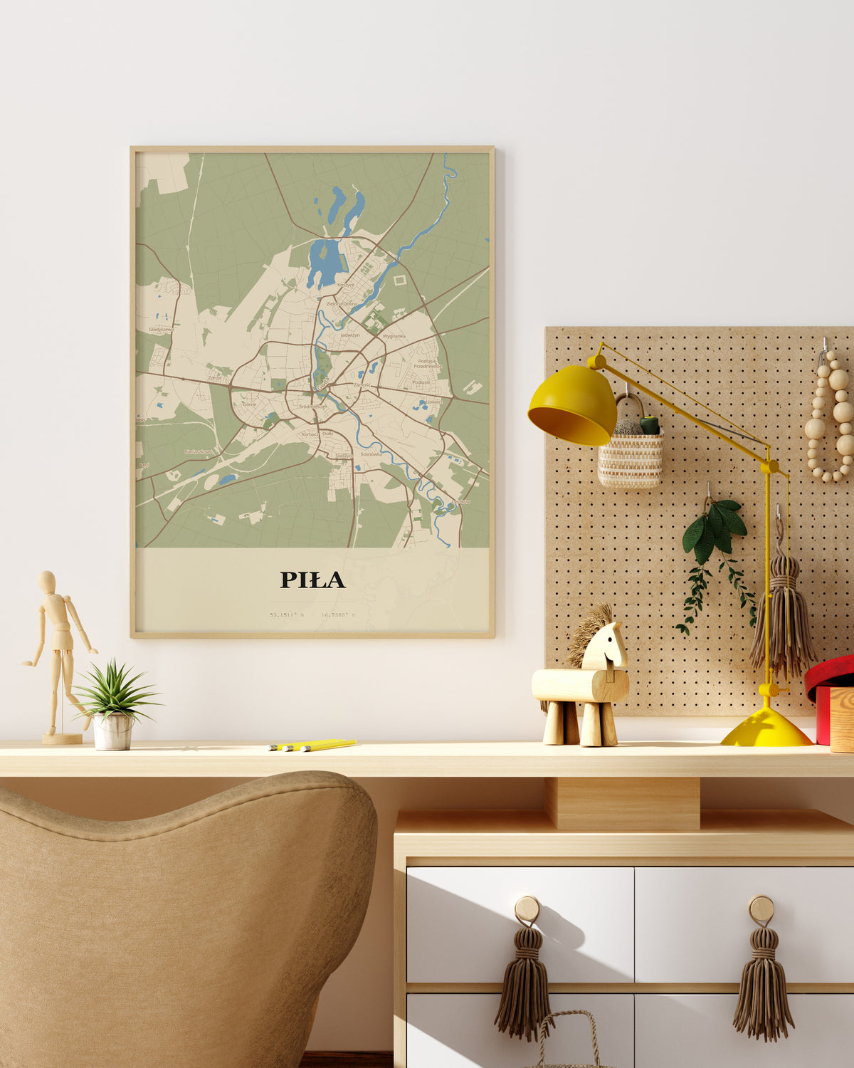Plakat PIŁA – mapa miasta, plakat techniczny z planem Piły. - 4