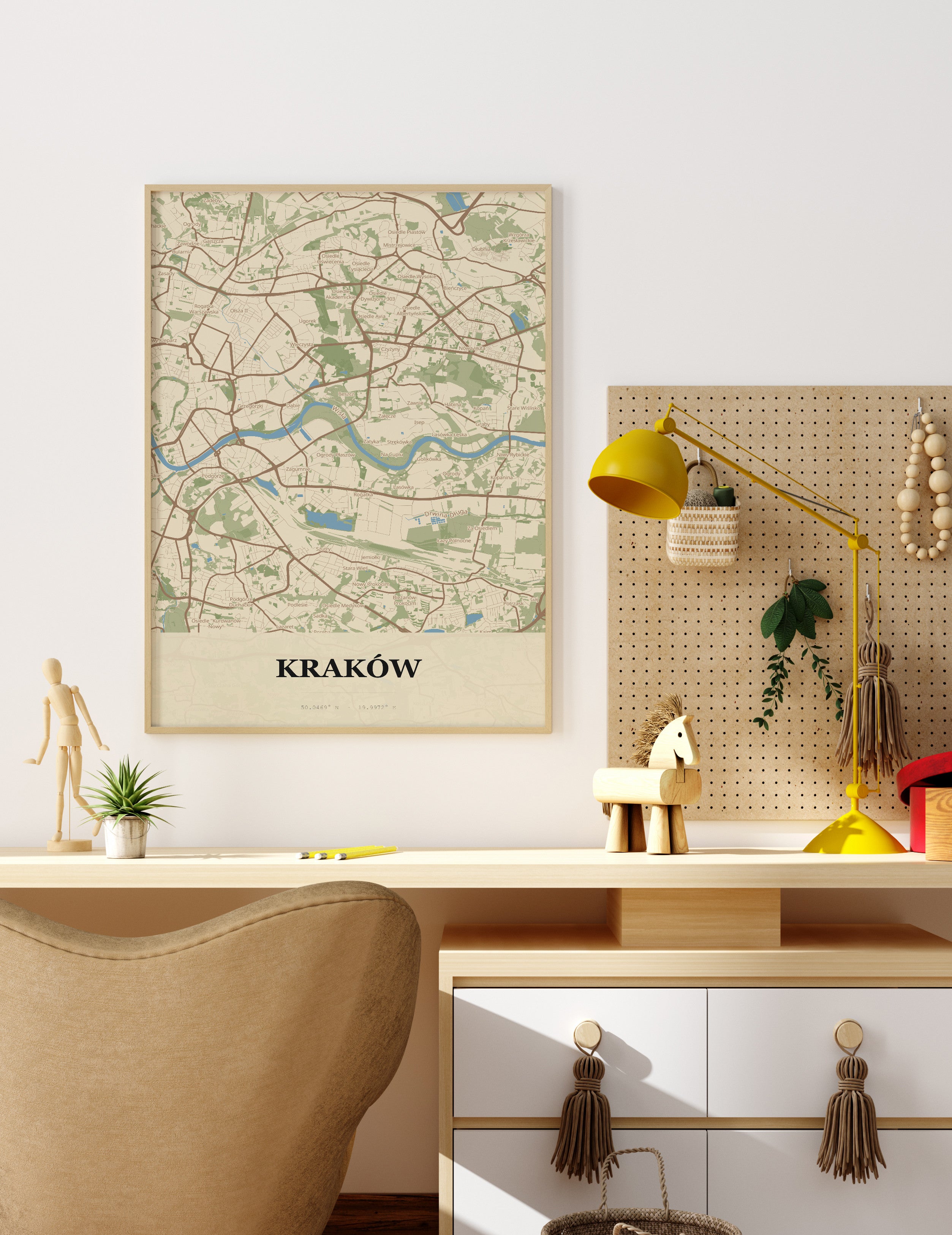Plakat KRAKÓW - Mapa miasta