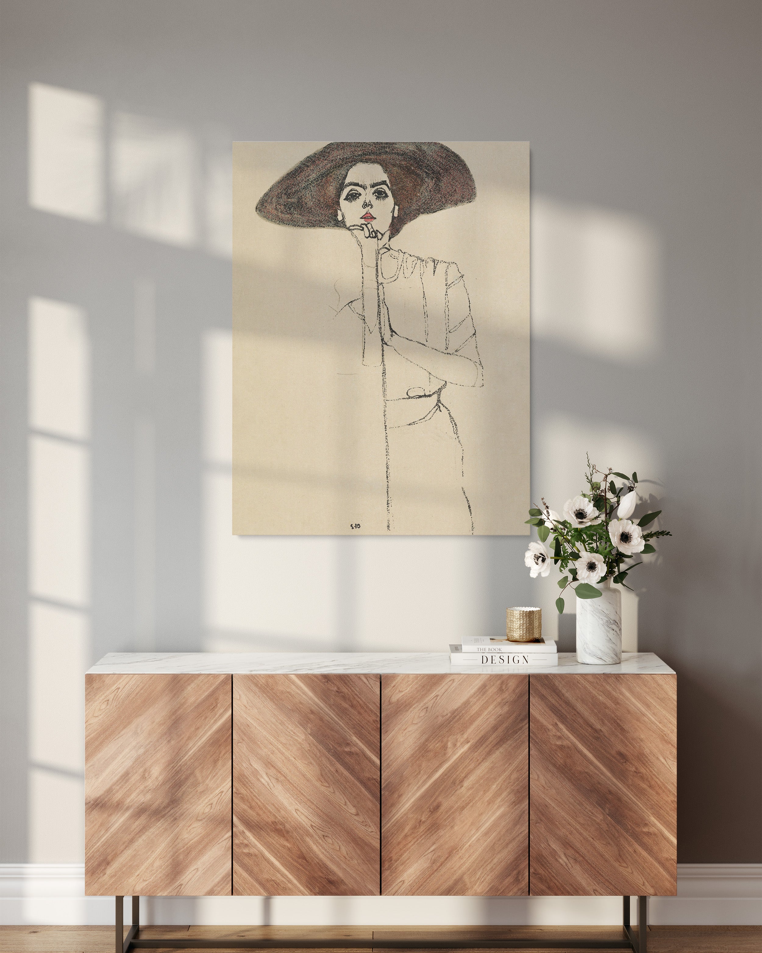 Canvas painting "Portrait of a Woman" - Egon Schiele - Portrait of a Woman_Painting for a room.jpg