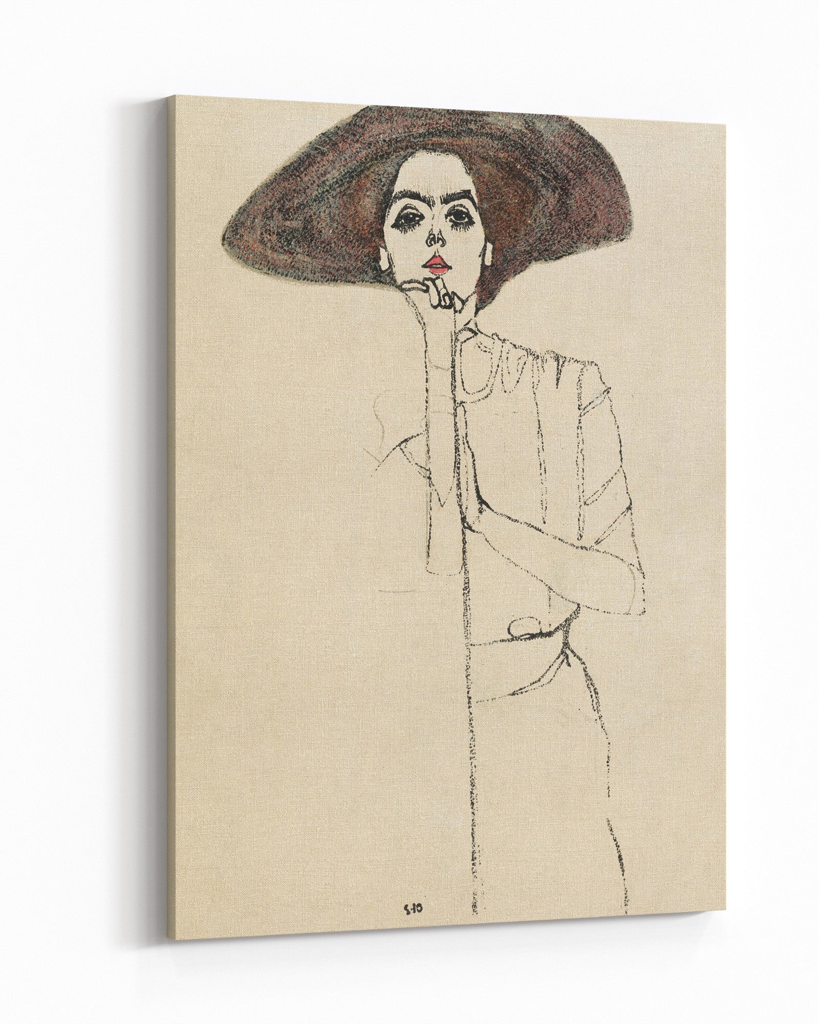 Painting on canvas "Portrait of a Woman" - Egon Schiele - Portrait of a Woman_Painting on canvas.jpg