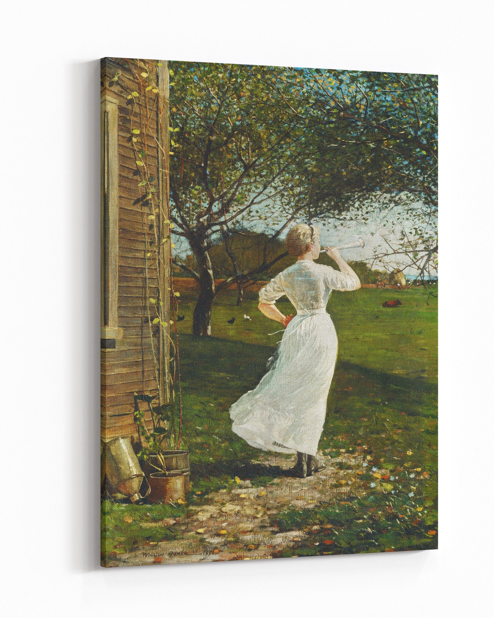 Canvas painting "The Dinner Horn" - Winslow Homer - The Dinner Horn_Painting on canvas.jpg