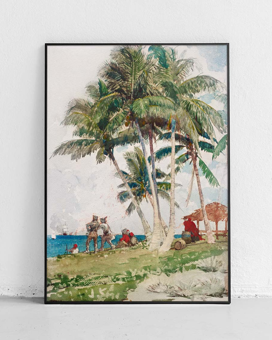 Vintage Poster Bukanierzy an der Wand - Wohnraumdeko im maritimen Stil