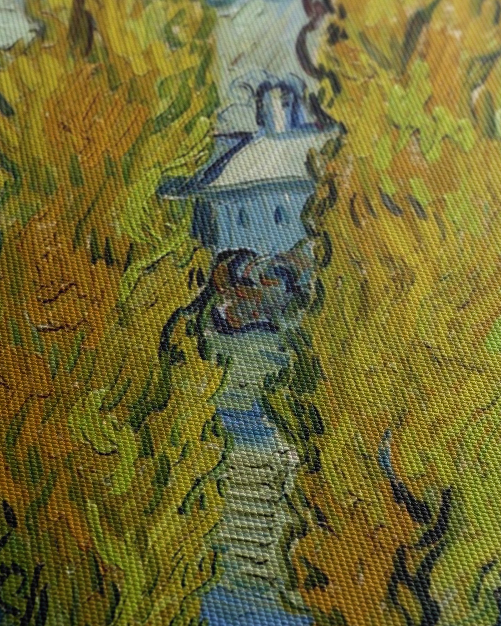 Obraz na płótnie "Topole w Saint Remy" – Vincent van Gogh - Topole w Saint Remy_Canvas szczegol.jpg