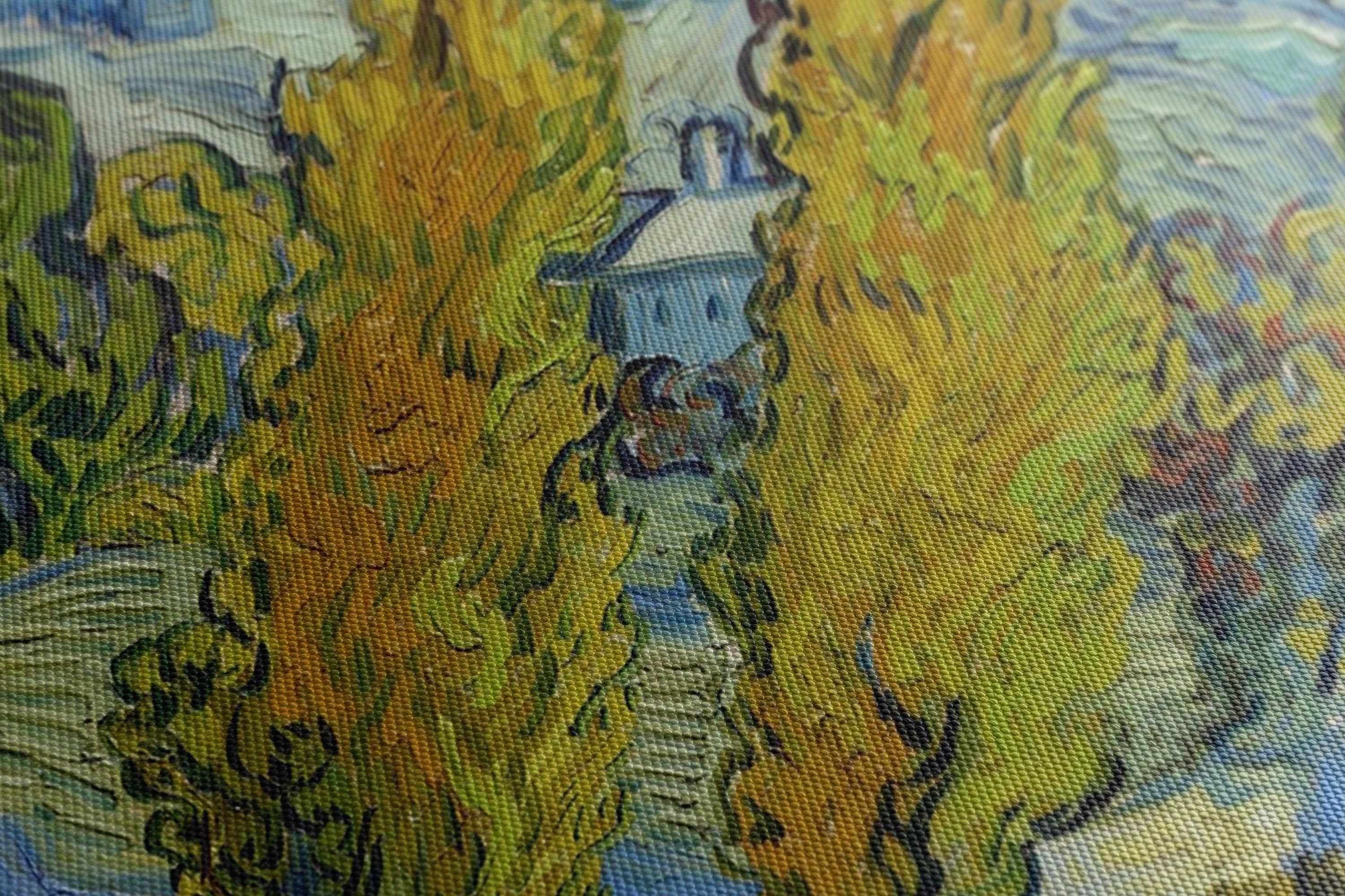 Obraz na płótnie "Topole w Saint Remy" – Vincent van Gogh - Topole w Saint Remy_Canvas szczegol.jpg