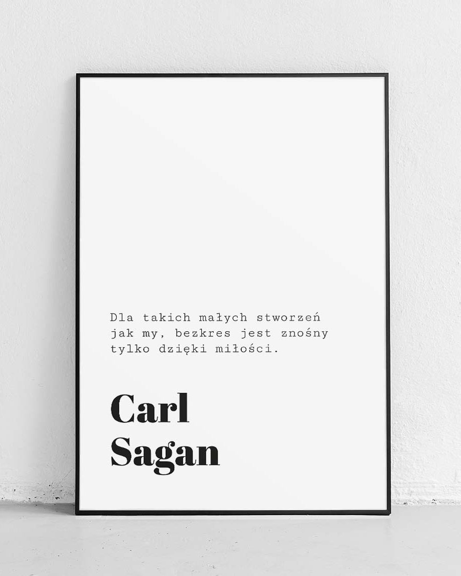 Unendlichkeit - Poster mit Zitat, minimalistisches typografisches Poster
