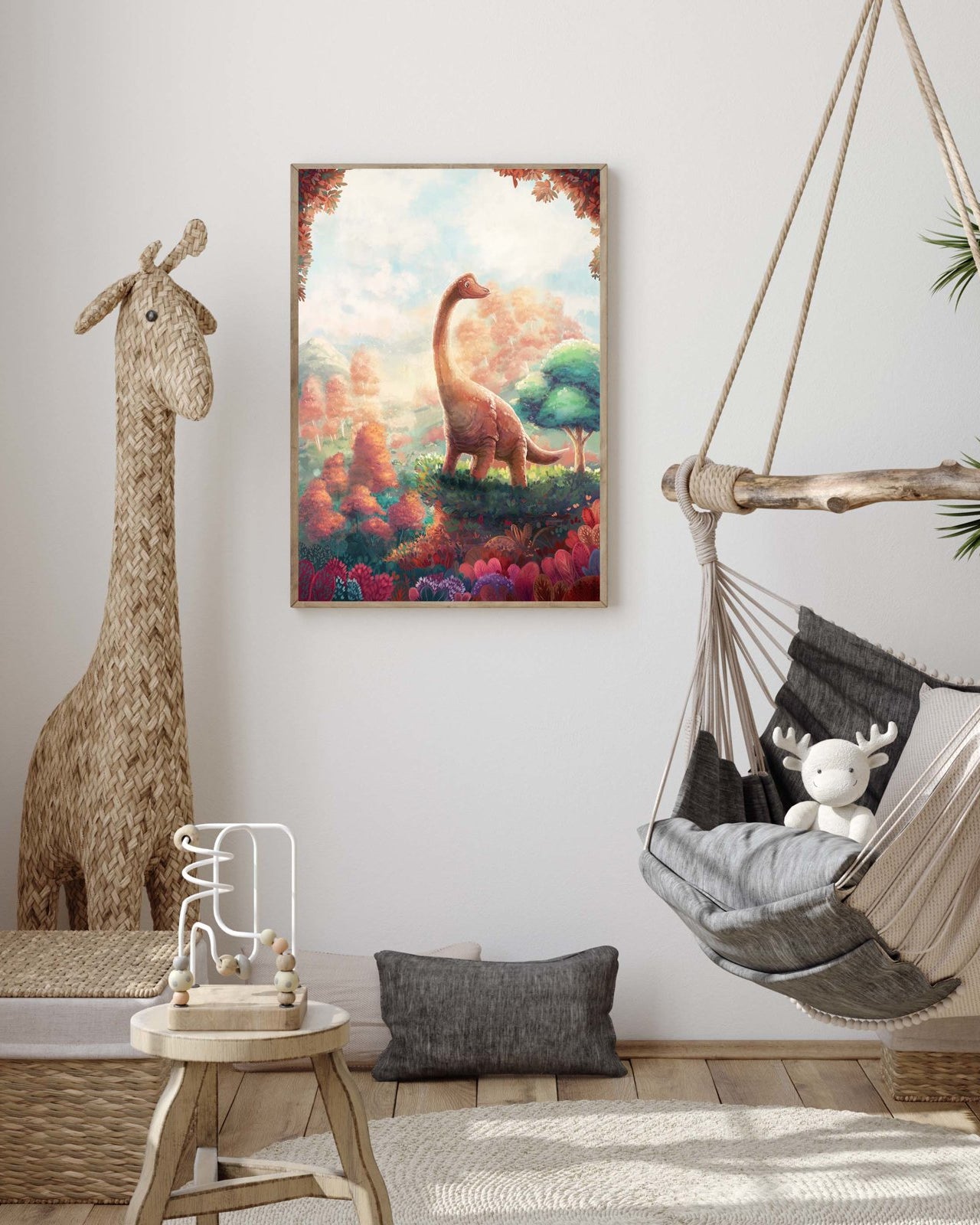 Brachiosaurus - Poster mit Dinosaurier, technisches Poster für den Innenraum. - 3