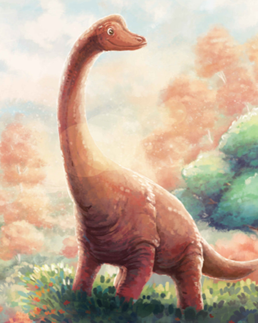 Brachiosaurus - Poster mit Dinosaurier, technisches Poster für den Innenraum. - 4