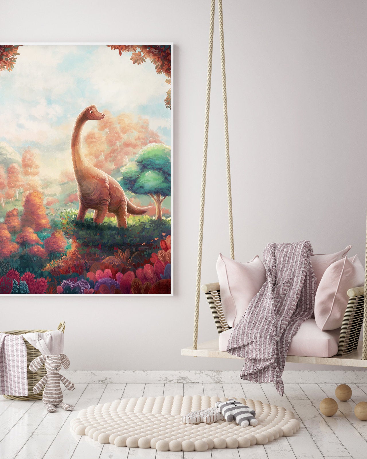 Brachiosaurus - Poster mit Dinosaurier, technisches Poster für den Innenraum. - 5
